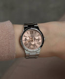 Festina Boyfriend Ladies Pink Dial Stainless Steel Watch