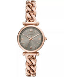 Fossil Carlie Women’s Rose Gold Watch and Crystal Bracelet Gift Set