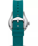 Fossil FB-01 Ladies Green Dial Green Silicone Strap Watch