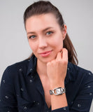 Fossil Harwell Women’s Silver-Tone Analog Watch with Stainless Steel Bracelet