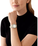 Michael Kors Harlowe Ladies Silver Dial Silver–Gold Stainless Steel Watch