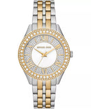 Michael Kors Harlowe Ladies Silver Dial Silver–Gold Stainless Steel Watch