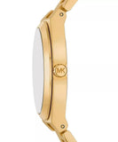 Michael Kors Lennox Ladies Three-Hand Gold-Tone Stainless Steel Watch