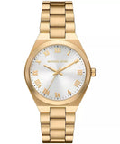 Michael Kors Lennox Ladies Three-Hand Gold-Tone Stainless Steel Watch