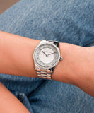 Michael Kors Lexington Ladies White MOP Dial Stainless Steel Watch