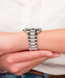 Michael Kors Lexington Ladies White MOP Dial Stainless Steel Watch