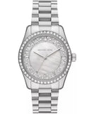 Michael Kors Lexington Ladies White MOP Dial Stainless Steel Watch