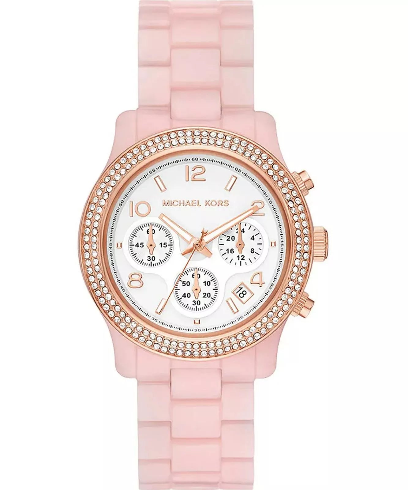 Michael Kors Runway Chrono Ladies White Dial Pink Rubber Watch | Fashion Watches | GCC | Watch | Watches | Women | Womens | Womens Watches Michael Kors Runway Chrono Ladies White Dial Pink Rubber Watch | Fashion Watches | GCC | Watch | Watches | Women | Womens | Womens Watches