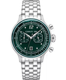 Cerruti 1881 Dervio Chronograph Gents Green Enamel Dial Stainless Steel Watch