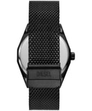 Diesel Scraper Gents Three-Hand Black Stainless Steel Watch