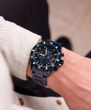 Emporio Armani Chronograph World Explorer Gents Blue Ceramic Watch