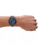 Emporio Armani Federico Chronograph Gents Blue Dial Gunmetal Stainless Steel Watch