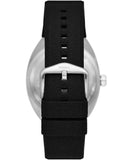 Fossil Breaker Men’s Black Diver-Style Analog Watch with Silicone Strap