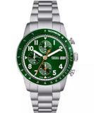 Fossil Sport Tourer Gents Green Dial Chronograph Watch