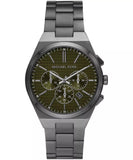 Michael Kors Lennox Chronograph Gents Gunmetal Gray Stainless Steel Watch
