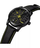 Police Avondale Gents Black Dial Black Case Black Leather Strap Watch