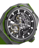 Police Dayton Skeleton Men's Automatic Watch - Gunmetal & Green-PEWGR0082303