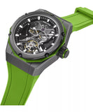 Police Dayton Skeleton Men's Automatic Watch - Gunmetal & Green-PEWGR0082303