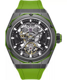 Police Dayton Skeleton Men's Automatic Watch - Gunmetal & Green-PEWGR0082303