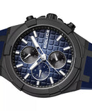 Police Guardian Men's Blue Dial Blue Silicon Strap Watch