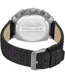 Police Norwood Dual Time Men's Watch - Gray Steel - Black Leather Strap - PEWGF0040002