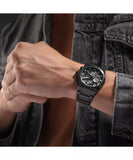 Police Salkantay Gents Black Dial Black Stainless steel Watch