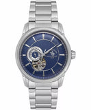 Santa Barbara Polo & Racquet Club Luxury Men's Blue Open Heart Window Dial Mechanical Watch