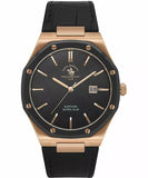 Santa Barbara Polo & Racquet Club Noble Men's Black Dial Rose Gold Case Black Leather Starp Watch