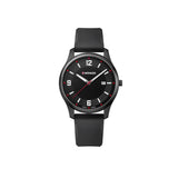 Wenger City Active 43 Black PVD Black Dial Black Silicone Strap Men's Watch