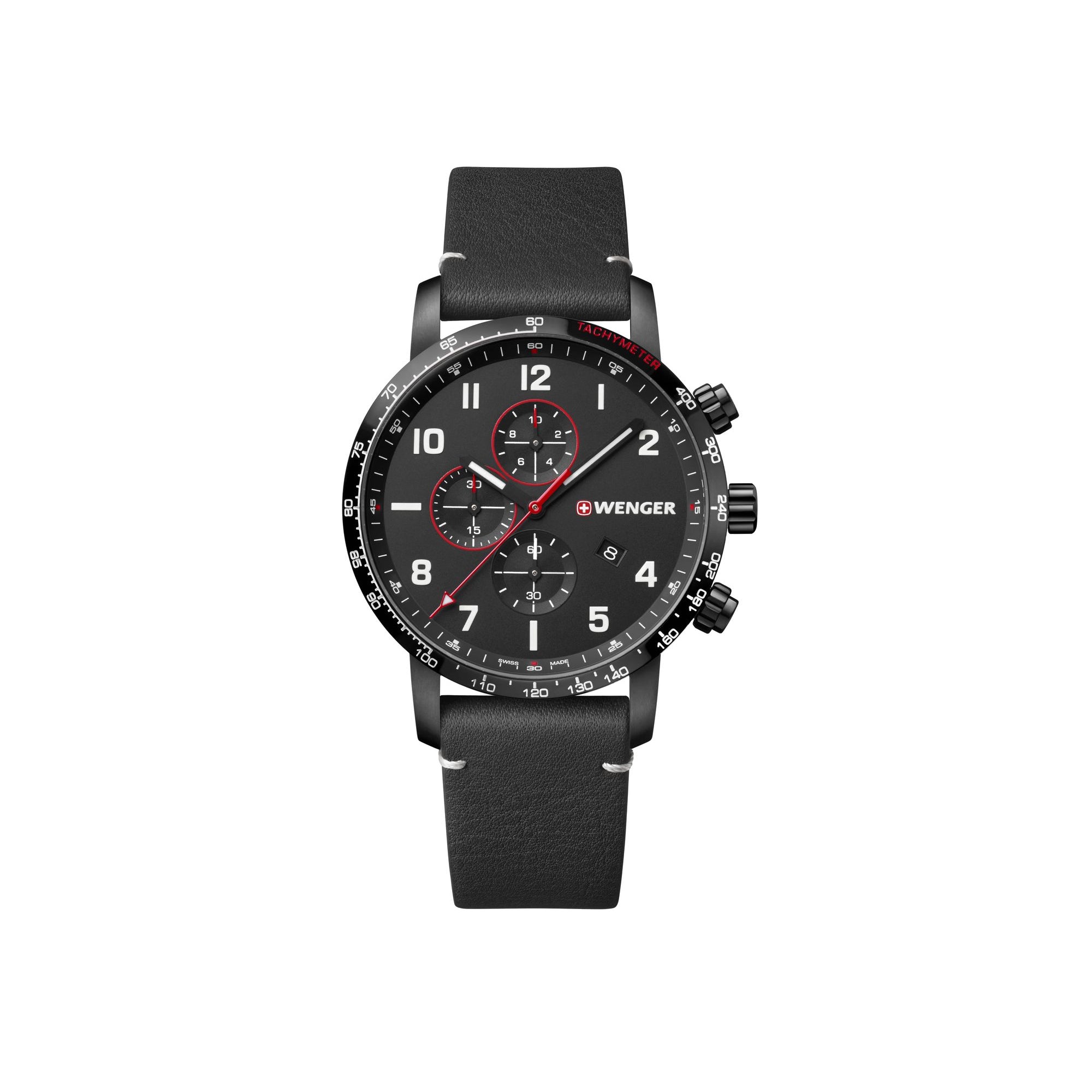 Wenger Attitude Chrono 44 black Dial Black leather Men's Watch | Fashion Watches | GCC | Men | Mens | Mens Watches | Watches Wenger Attitude Chrono 44 black Dial Black leather Men's Watch | Fashion Watches | GCC | Men | Mens | Mens Watches | Watches
