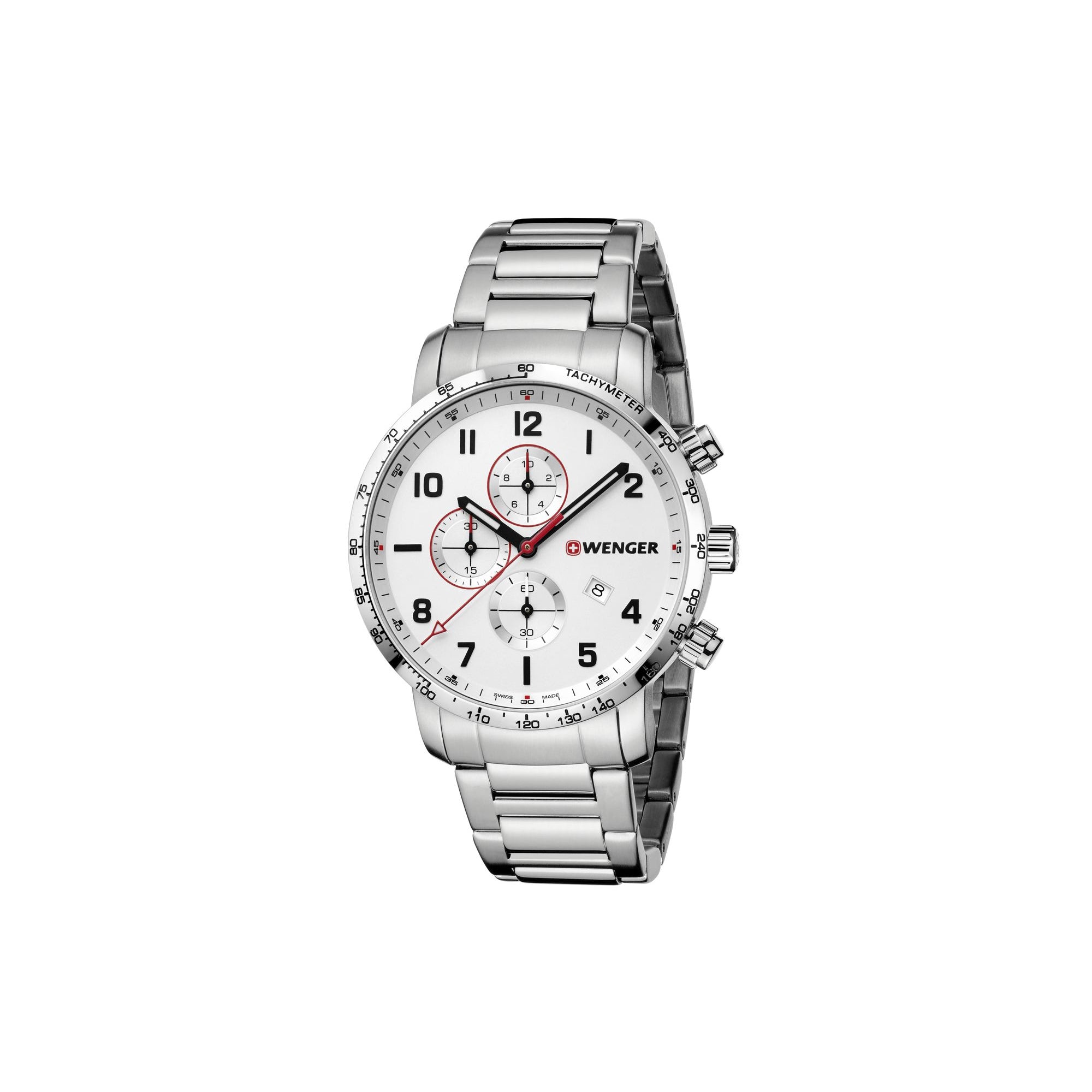 Wenger Attitude Chrono 44 Silver Dial Steel bracelet Men's Watch | Fashion Watches | GCC | Men | Mens | Mens Watches | Watches Wenger Attitude Chrono 44 Silver Dial Steel bracelet Men's Watch | Fashion Watches | GCC | Men | Mens | Mens Watches | Watches