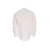 Trussardi Long Sleeve Shirt Italian Collar Linen White  SS22