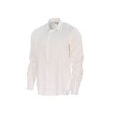 Trussardi Long Sleeve Shirt Italian Collar Linen White  SS22