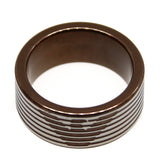 Armani Men'S Ring Stainless Steel / Bronze With Armani Logo Size 10.25