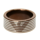 Armani Men'S Ring Stainless Steel / Bronze With Armani Logo Size 10.25