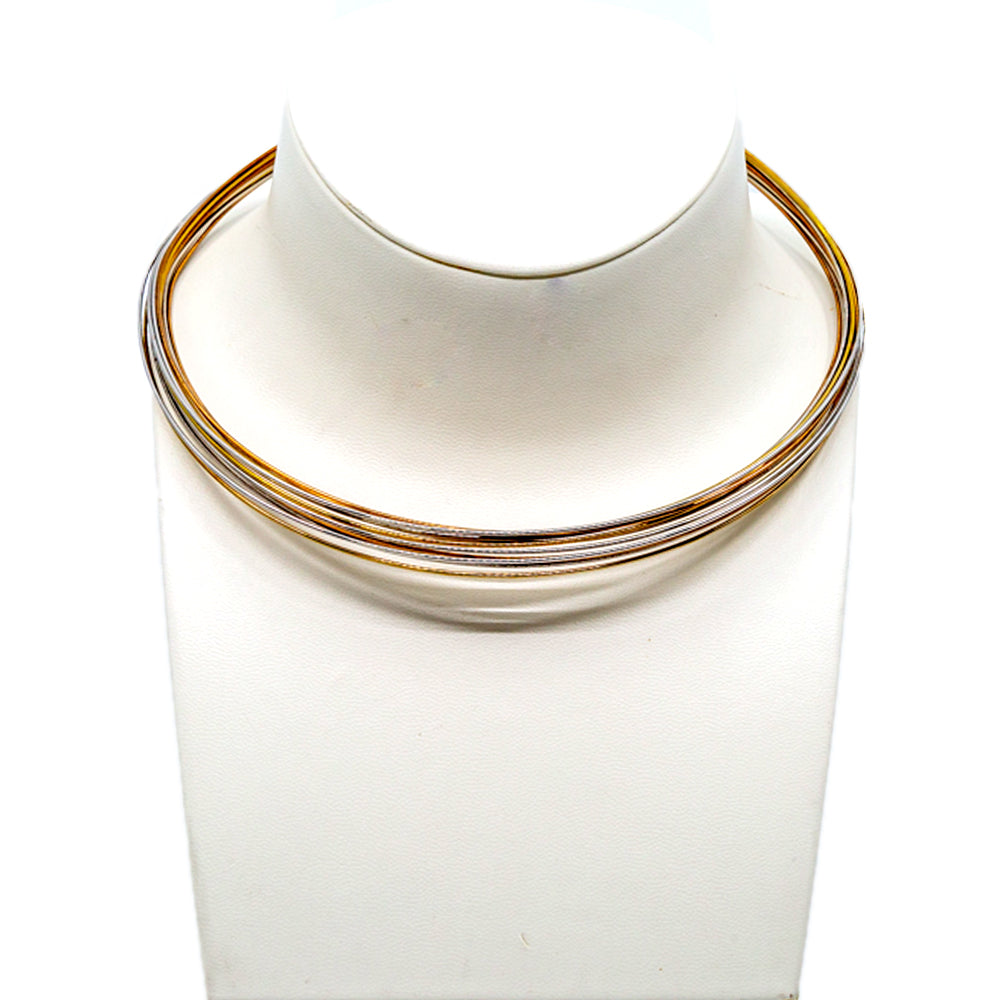 Armani Ladies Necklace Choker Style With Tri-Color