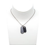 Armani Men'S Necklace Ss With 2Pcs Pendant Steel/Black Plastic
