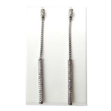 Armani Ladies Earrings Sterling Silver With Zircon & Dangle Drop Pendant Design