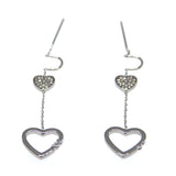 Emporio Armani Ladies Earrings Stainless Steel With Zircon, Silver Color