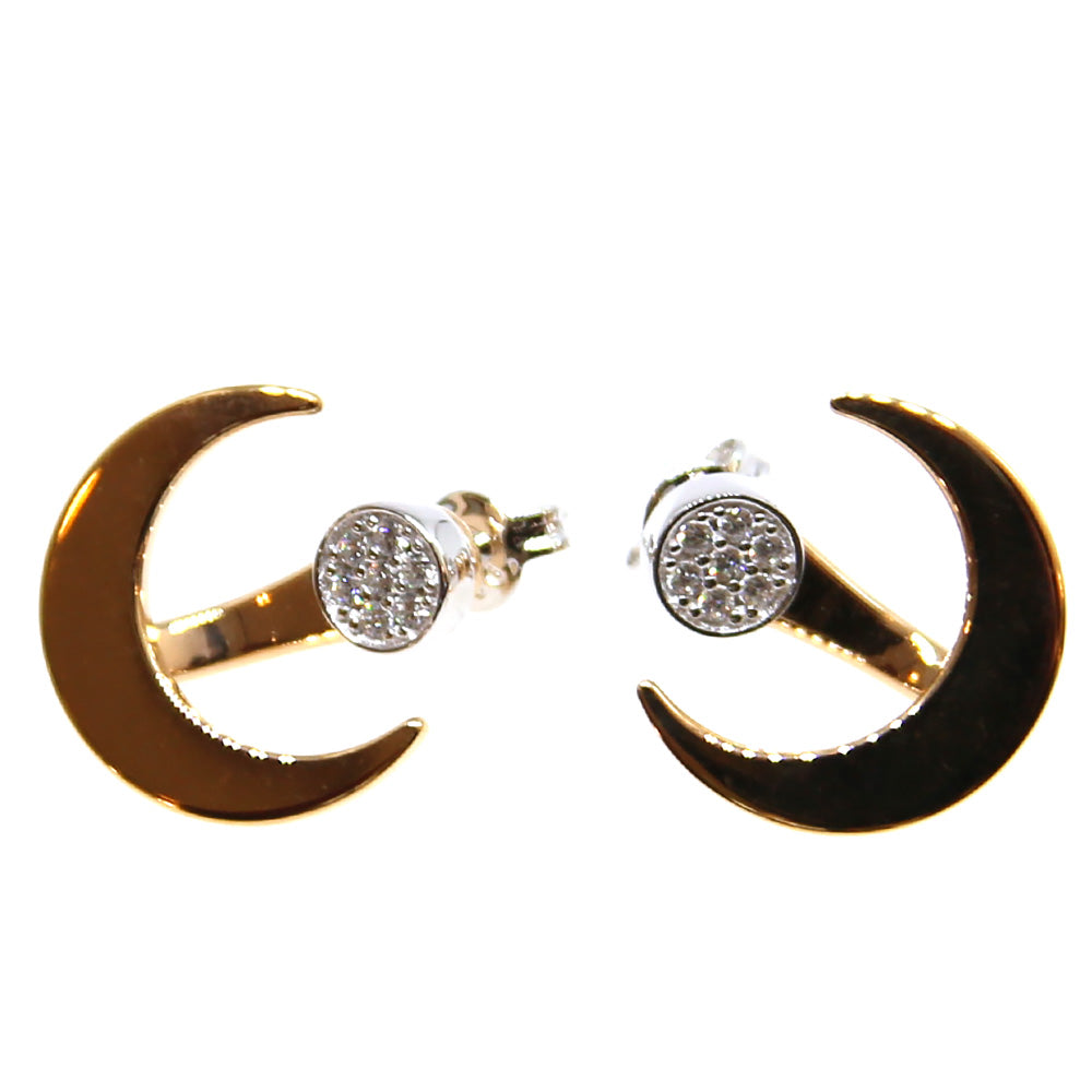 Armani Ladies Earrings Sterling Silver With Zircon, Two-Color Rosegold & Silver, 2 Way Earring | Earring | Fashion Jewellery | GCC | Jewellery | SP | Women Earrings | Womens Armani Ladies Earrings Sterling Silver With Zircon, Two-Color Rosegold & Silver, 2 Way Earring | Earring | Fashion Jewellery | GCC | Jewellery | SP | Women Earrings | Womens