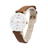 Emporio Armani Ladies Watch With White Ceramic Case & White Mother Of Pearl Dial