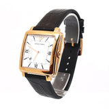 Emporio ArmaniMen's Watch Classic & Square Design With White Dial & Black Leather Strap