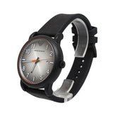 Emporio Armani Men's Watch Full Black Stainless Steel Case & Black Rubber Strap & Gray Round Dial