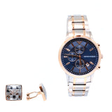 Emporio Armani Men's Watch Chronograph With Set Of Cufflink