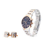 Emporio Armani Men's Watch Chronograph With Set Of Cufflink