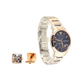 Emporio Armani Men's Watch Chronograph With Set Of Cufflink