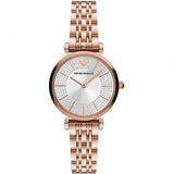 Emporio Armani Women's Two-Hand Rose Gold-Tone Stainless Steel Watch