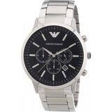 Emporio Armani Men's Sportivo Chronograph Black Dial Steel Watch