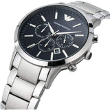 Emporio Armani Men's Sportivo Chronograph Black Dial Steel Watch