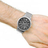 Emporio Armani Men's Sportivo Chronograph Black Dial Steel Watch